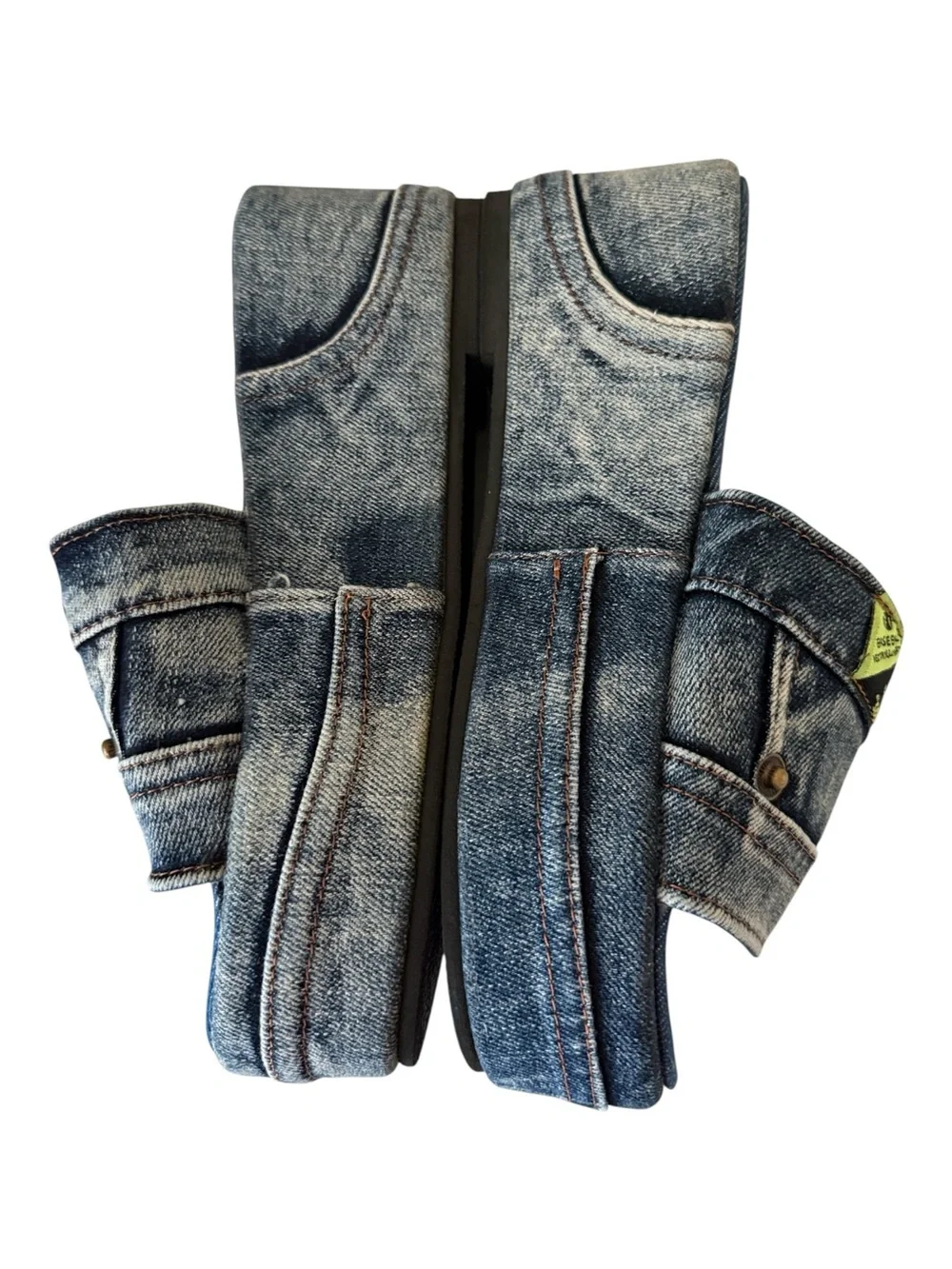 Meisile denim slide sandals w/ jeansinspired upper design with 